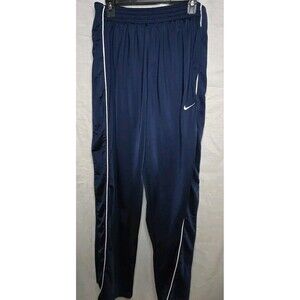 Nike Track Sweatpants Side Buttons, Men's Sz Medium Blue Y2K Vtg